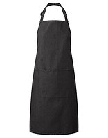 Premier Workwear Latzschürze Colours mit Tasche in Black Denim (ca. Pantone 532C) – mit Firmenlogo individualisierbar