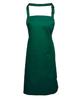 Premier Workwear Latzschürze Colours mit Tasche in Bottle Green (ca. Pantone 560C) – mit Firmenlogo individualisierbar