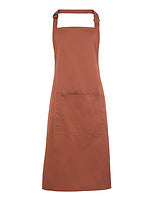 Premier Workwear Latzschürze Colours mit Tasche in Chestnut (ca. Pantone 7525C) – mit Firmenlogo individualisierbar