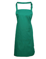 Premier Workwear Latzschürze Colours mit Tasche in Emerald (ca. Pantone 341C) – mit Firmenlogo individualisierbar