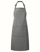 Premier Workwear Latzschürze Colours mit Tasche in Grey Denim (ca. Pantone Cool Gray 10C) – mit Firmenlogo individualisierbar