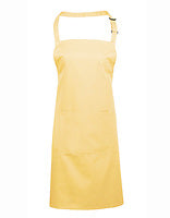 Premier Workwear Latzschürze Colours mit Tasche in Lemon (ca. Pantone 127C) – mit Firmenlogo individualisierbar