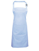 Premier Workwear Latzschürze Colours mit Tasche in Light Blue (ca. Pantone 2708C) – mit Firmenlogo individualisierbar