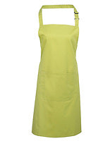 Premier Workwear Latzschürze Colours mit Tasche in Lime (ca. Pantone 382C) – mit Firmenlogo individualisierbar
