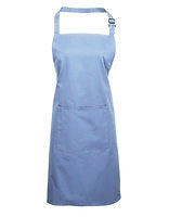 Premier Workwear Latzschürze Colours mit Tasche in Midblue (ca. Pantone 2718) – mit Firmenlogo individualisierbar