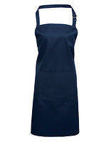 Premier Workwear Latzschürze Colours mit Tasche in Navy (ca. Pantone 2766C) – mit Firmenlogo individualisierbar