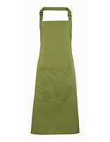 Premier Workwear Latzschürze Colours mit Tasche in Oasis Green (ca. Pantone 371C) – mit Firmenlogo individualisierbar