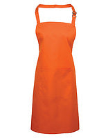 Premier Workwear Latzschürze Colours mit Tasche in Orange (ca. Pantone 1655C) – mit Firmenlogo individualisierbar