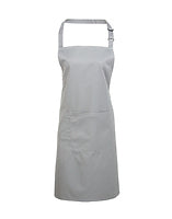 Premier Workwear Latzschürze Colours mit Tasche in Pale Grey (Silver) (ca. Pantone 428C) – mit Firmenlogo individualisierbar