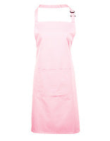 Premier Workwear Latzschürze Colours mit Tasche in Pink (ca. Pantone 1895C) – mit Firmenlogo individualisierbar