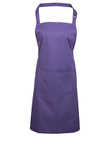 Premier Workwear Latzschürze Colours mit Tasche in Purple (ca. Pantone 269C) – mit Firmenlogo individualisierbar