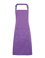 Premier Workwear Latzschürze Colours mit Tasche in Rich Violet (ca. Pantone 2587C) – mit Firmenlogo individualisierbar