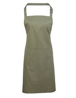 Premier Workwear Latzschürze Colours mit Tasche in Sage (ca. Pantone 5497C) – mit Firmenlogo individualisierbar