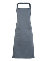 Premier Workwear Latzschürze Colours mit Tasche in Steel (ca. Pantone 7545C) – mit Firmenlogo individualisierbar