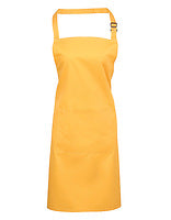 Premier Workwear Latzschürze Colours mit Tasche in Sunflower (ca. Pantone 136C) – mit Firmenlogo individualisierbar