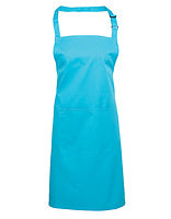 Premier Workwear Latzschürze Colours mit Tasche in Turquoise (ca. Pantone 312C) – mit Firmenlogo individualisierbar