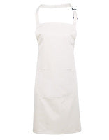 Premier Workwear Latzschürze Colours mit Tasche in White – mit Firmenlogo individualisierbar