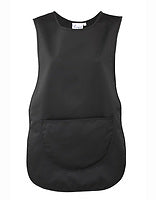 Premier Workwear Damen-Überwurfschürze mit Tasche in Black – mit Firmenlogo individualisierbar