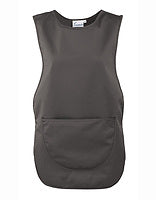 Premier Workwear Damen-Überwurfschürze mit Tasche in Dark Grey (ca. Pantone 431C) – mit Firmenlogo individualisierbar