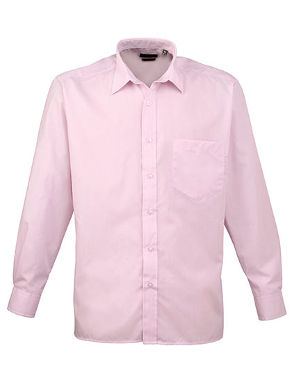 Premier Workwear Men´s Poplin Long Sleeve Shirt PW200 in Pink (ca. Pantone 707C)