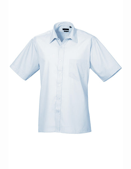 Premier Workwear Men´s Poplin Short Sleeve Shirt PW202 in Light Blue (ca. Pantone 2717C)
