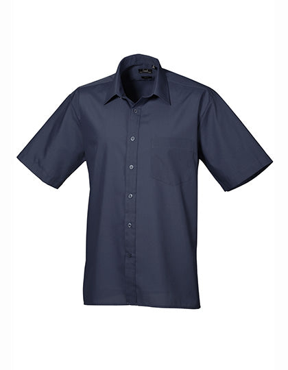 Premier Workwear Men´s Poplin Short Sleeve Shirt PW202 in Navy (ca. Pantone 2378C)