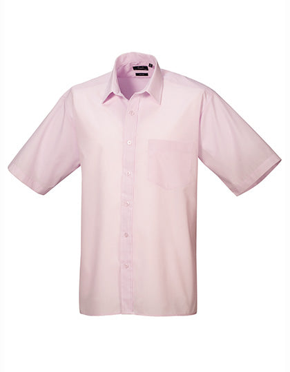 Premier Workwear Men´s Poplin Short Sleeve Shirt PW202 in Pink (ca. Pantone 707C)