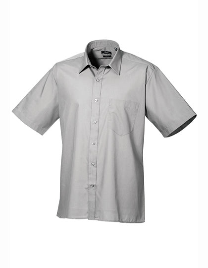Premier Workwear Men´s Poplin Short Sleeve Shirt PW202 in Silver (ca. Pantone Cool Gray 7C)