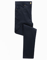 Premier Workwear Damen-Performance-Chino in Navy (ca. Pantone 2378C) – mit Firmenlogo individualisierbar