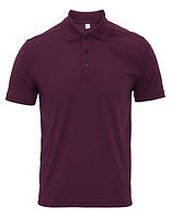 Premier Workwear Herren Coolchecker Gastro-Poloshirt in Aubergine (ca. Pantone 5115C) – mit Firmenlogo individualisierbar