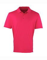 Premier Workwear Herren Coolchecker Gastro-Poloshirt in Hot Pink (ca. Pantone 214C) – mit Firmenlogo individualisierbar
