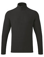 Premier Workwear Unisex Recyclight Quarter-Zip-Microfleece in Black – mit Firmenlogo individualisierbar