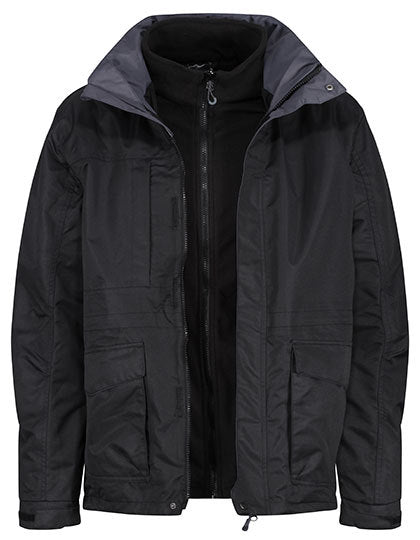 Regatta Professional Men´s Benson III Breathable 3 in 1 Jacket in Black – mit Firmenlogo individualisierbar