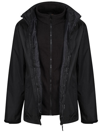 Regatta Professional Classic 3-in-1 Jacket in Black/Black – mit Firmenlogo individualisierbar