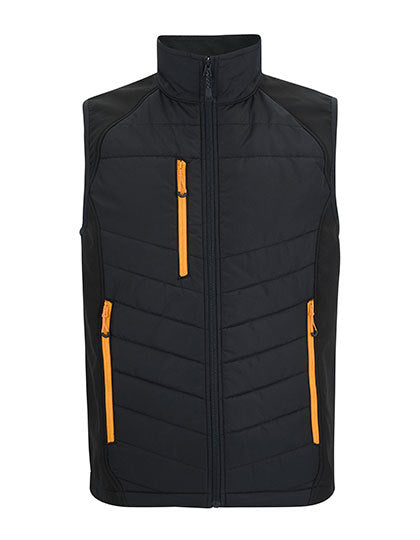 Regatta Professional Pro Universal Bodywarmer in Black/Orange Pop – mit Firmenlogo individualisierbar