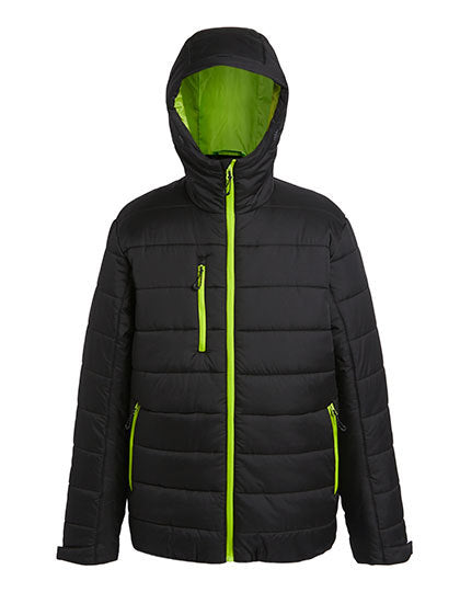 Regatta Professional Navigate Thermal Jacket in Black/Lime – mit Firmenlogo individualisierbar