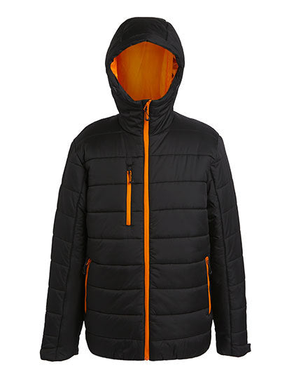 Regatta Professional Navigate Thermal Jacket in Black/Orange Pop – mit Firmenlogo individualisierbar