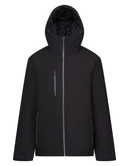 Regatta Professional Navigate Waterproof Insulated Jacket in Black/Seal Grey – mit Firmenlogo individualisierbar
