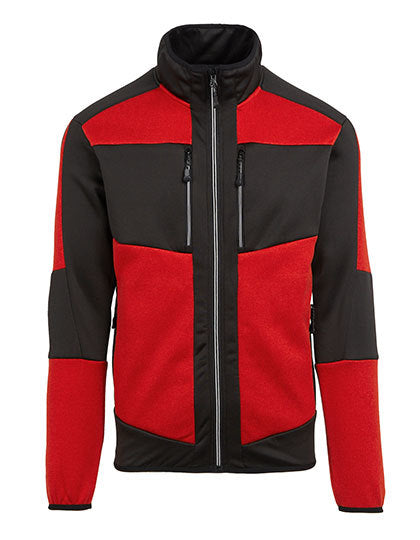 Regatta Professional E-volve Unisex Knit Effect Stretch Midlayer Jacket in Classic Red/Black – mit Firmenlogo individualisierbar