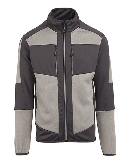 Regatta Professional E-volve Unisex Knit Effect Stretch Midlayer Jacket in Mineral Grey/Ash (Heather) – mit Firmenlogo individualisierbar