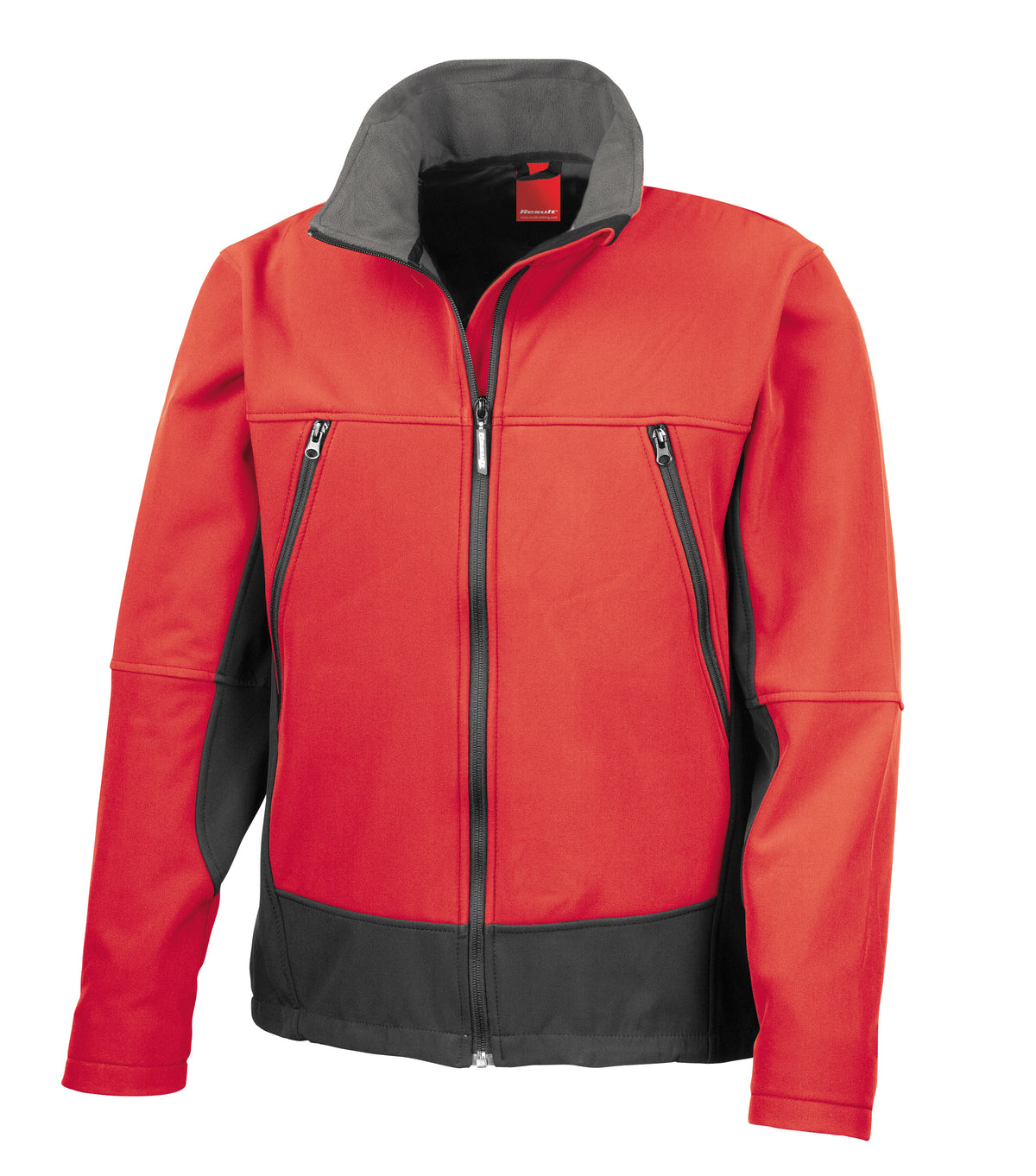 Softshell-Jacke mit Microfleece von Result – Vorderansicht für Textildruck und Stickerei
