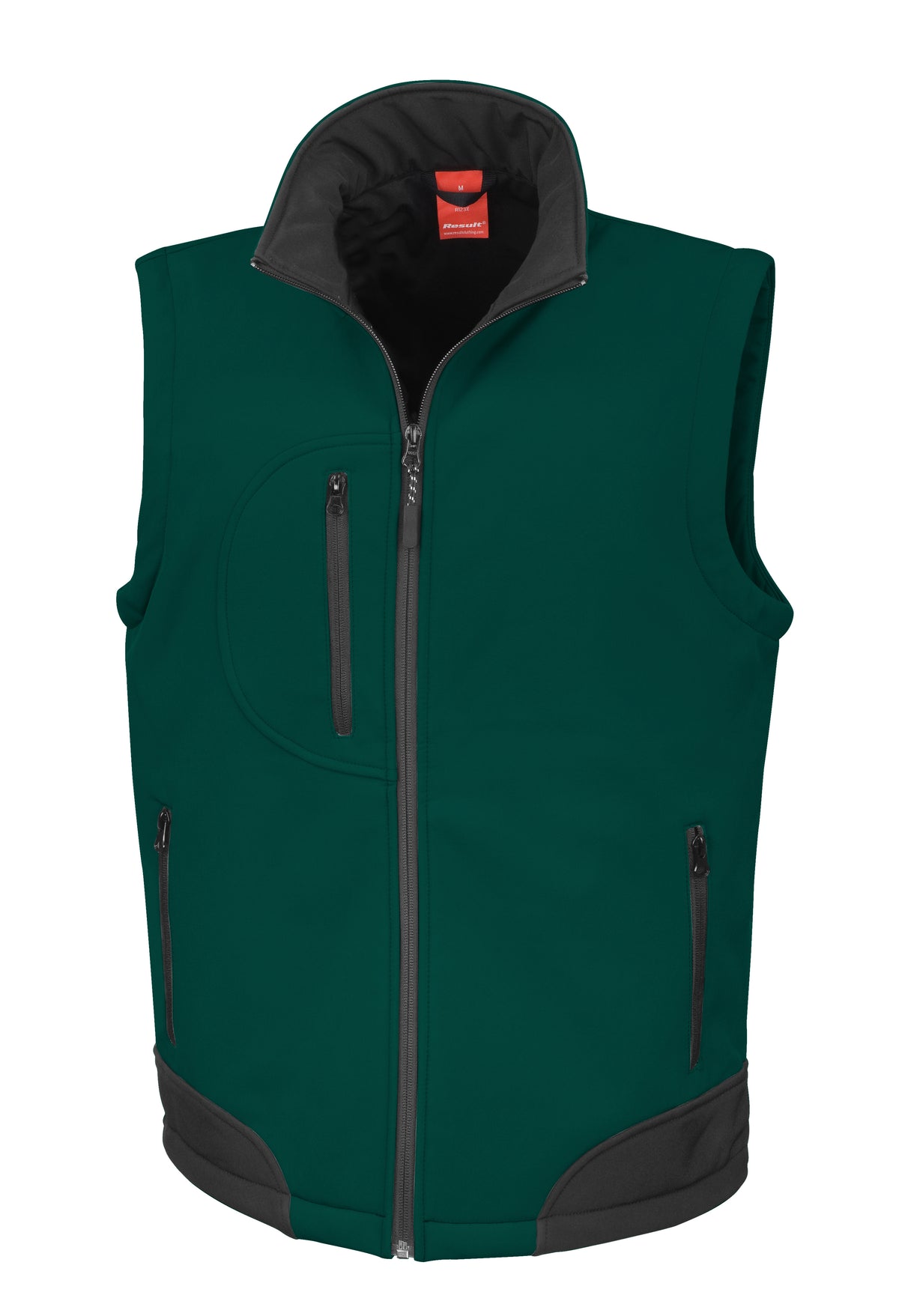 Softshell-Bodywarmer – Schutz und Stil von Result – Vorderansicht für Textildruck und Stickerei