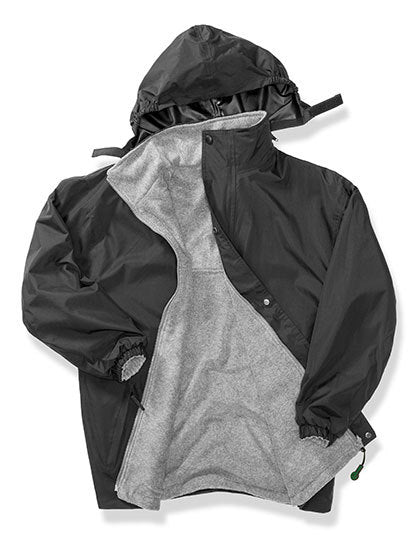 Result Recycled Stormdri 6000 Recycled Coat in Black/Grey – mit Firmenlogo individualisierbar