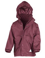 Result Recycled Kinder-Regenmantel Stormdri 6000 Recycled in Burgundy – mit Firmenlogo individualisierbar