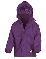 Result Recycled Kinder-Regenmantel Stormdri 6000 Recycled in Purple – mit Firmenlogo individualisierbar