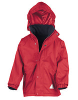 Result Recycled Kinder-Regenmantel Stormdri 6000 Recycled in Red – mit Firmenlogo individualisierbar
