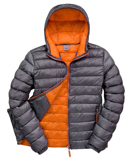 Result Men´s Snow Bird Hooded Jacket in Grey/Orange – mit Firmenlogo individualisierbar