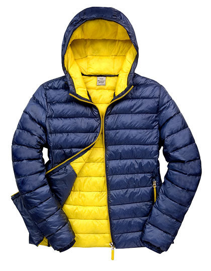 Result Men´s Snow Bird Hooded Jacket in Navy/Yellow – mit Firmenlogo individualisierbar