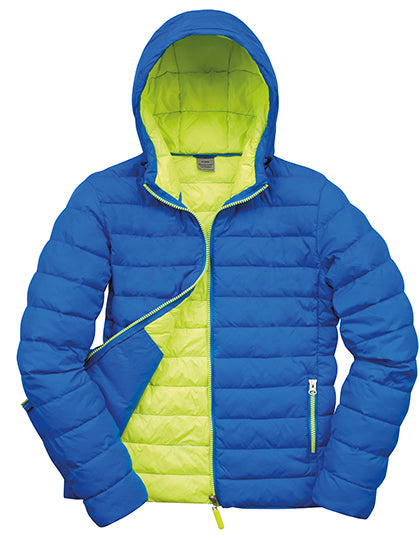 Result Men´s Snow Bird Hooded Jacket in Ocean Blue/Lime – mit Firmenlogo individualisierbar