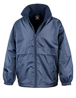 Result Core Kinderjacke mit Microfleece-Futter in Navy – mit Firmenlogo individualisierbar